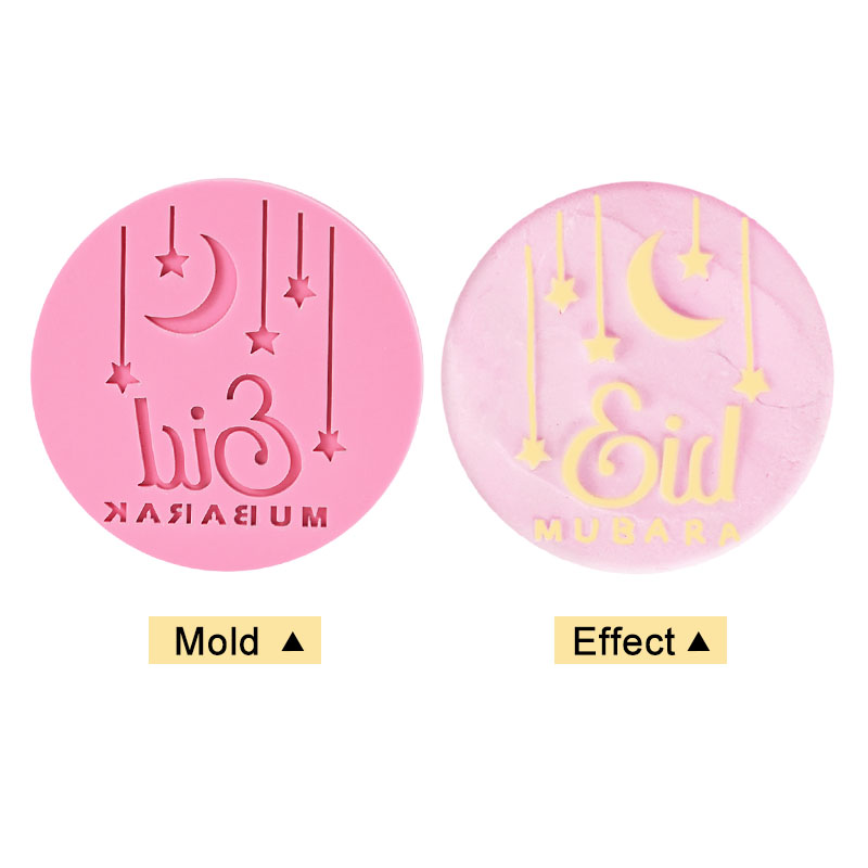 Eid Mubarak – moule à biscuits en relief, coupe-tampon en forme d&#39;étoile et de lune, décoration de fête musulmane du Ramadan, outils de cuisson de gâteaux à faire soi-même, moule à Fondant: 11