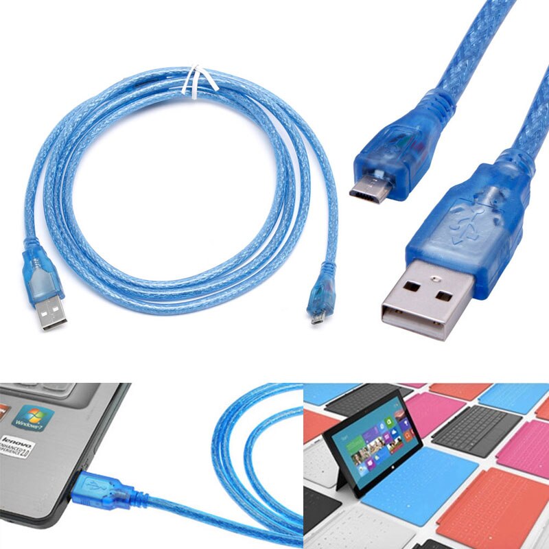 USB 2.0 A Male to Micro B 5pin Male 28/24AWG Data Charger Cable High Speed 1.5M