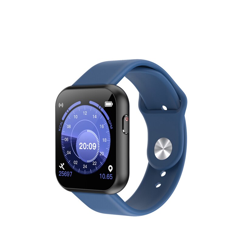 Relojes de inteligentes para mujer, rastreador de ejercicios completamente táctil, resistente al agua, Monitor de ritmo cardíaco, X6 Pro, VS Y68 iwo 12: Blue