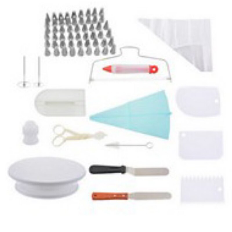 Juego de 73 juegos de tortas para decorar la boca de la flor montada herramienta para hornear de torneado de azúcar: 80 pcs
