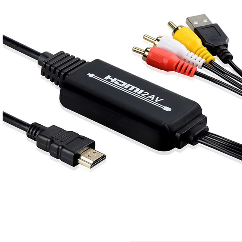 HDMI NAAR RCA AV USB Opladen Converter Video Adapter Kabel DTV Plug Play AV-uitgang Video Audio voor Projector Monitor VCR Speler