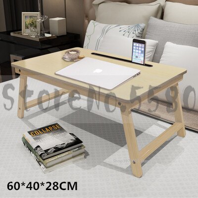 Solid wood Computer Desk Portable Folding Table Laptop Stand Desk Computer Desk Notebook Office Desk Study Table Standing: 3