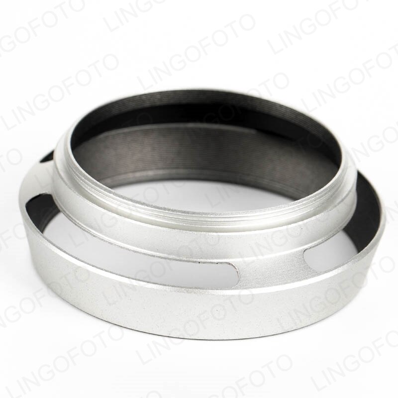 48Mm Silve Metal Tilted Geventileerde Zonnekap Schaduw QL17 Giii R35 F2 F2.8 R50 R28 E48