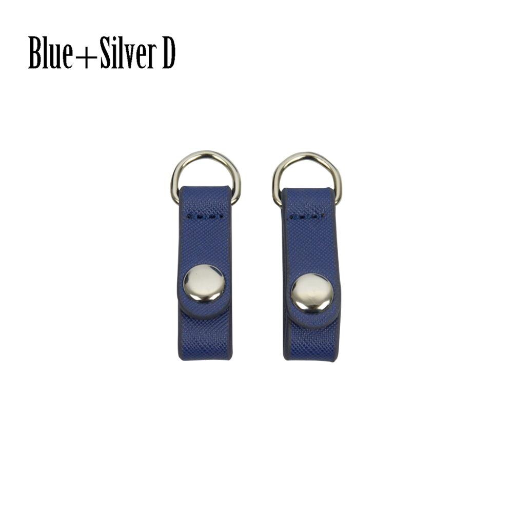 TANQU Nuovo 1 Coppia 2 pezzi Chiusura a Clip di Fissaggio per Obag Faux Della Cinghia di Cuoio Clip del Gancio per il Opocket O sacchetto: blue silver