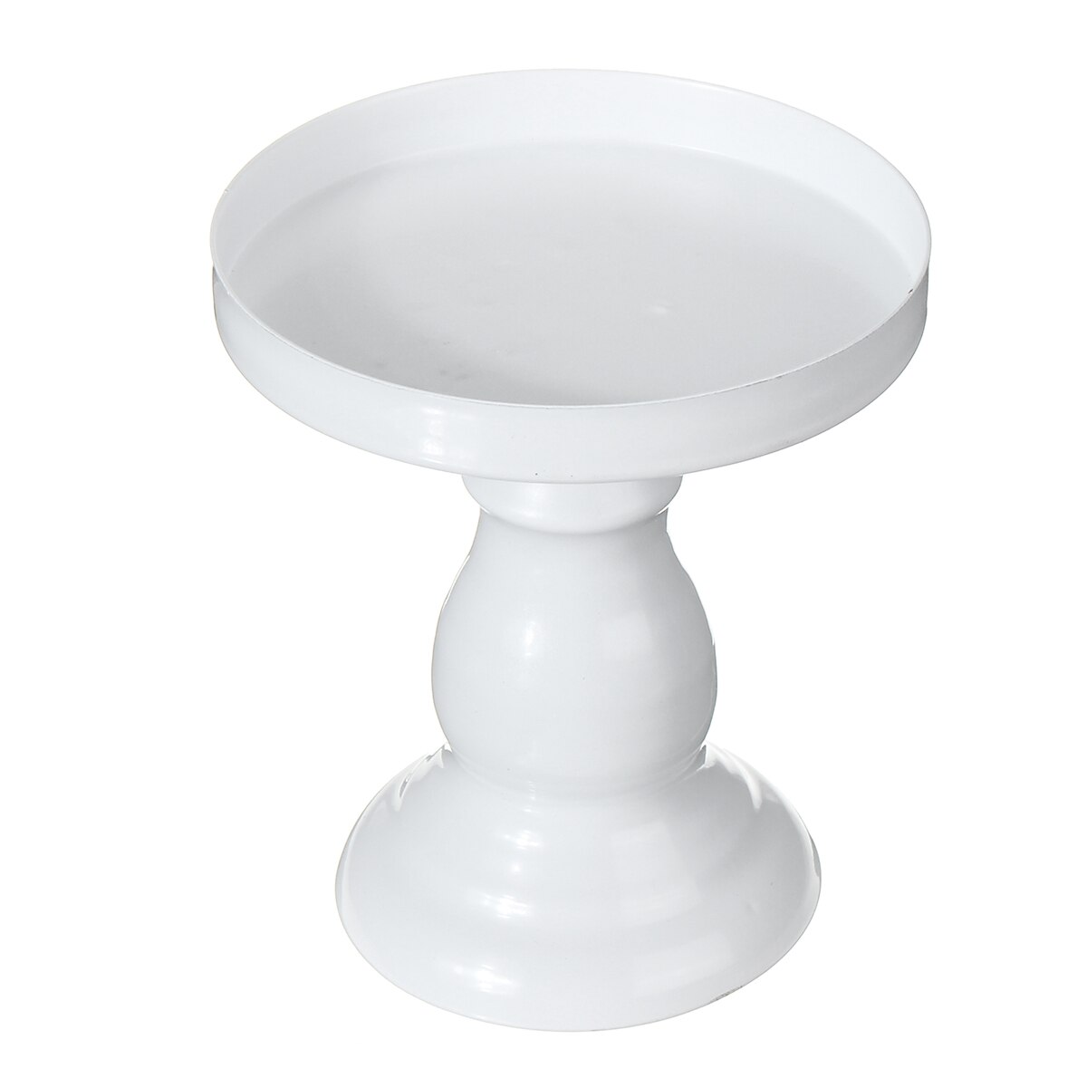 8Cm Ronde Metalen Cake Stand Tray Bruiloft Cupcake Dessert Display Houder Rack Taart Tools Bakvormen Keuken Accessoires: WHITE