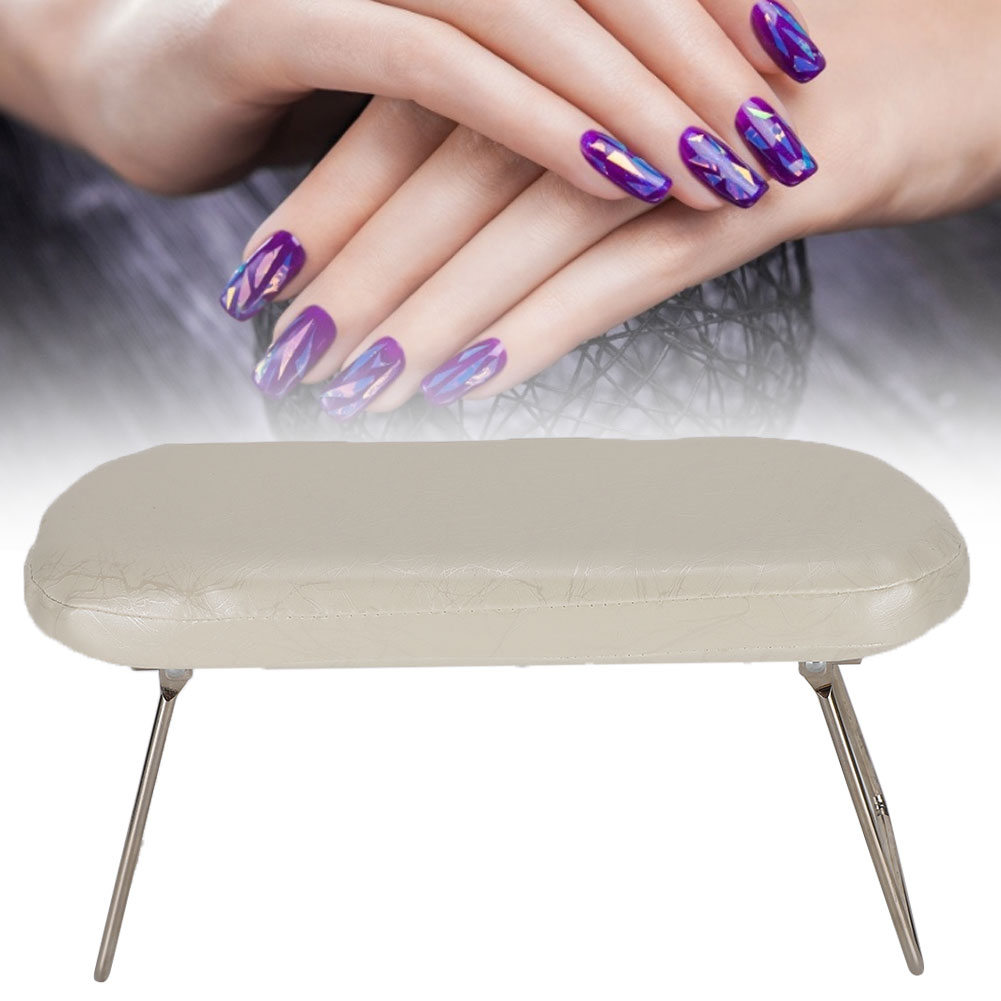 Almohada plegable para manicura, resistente a la suciedad, de cuero PU, para Reposabrazos de manicura con soporte para manos