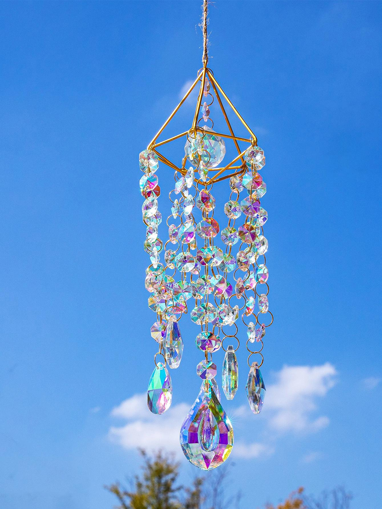 1pc Light Fantasy Crystal Windgong Hangend Raam Patio Antenne Hangende Suncatcher Regenboogcadeau