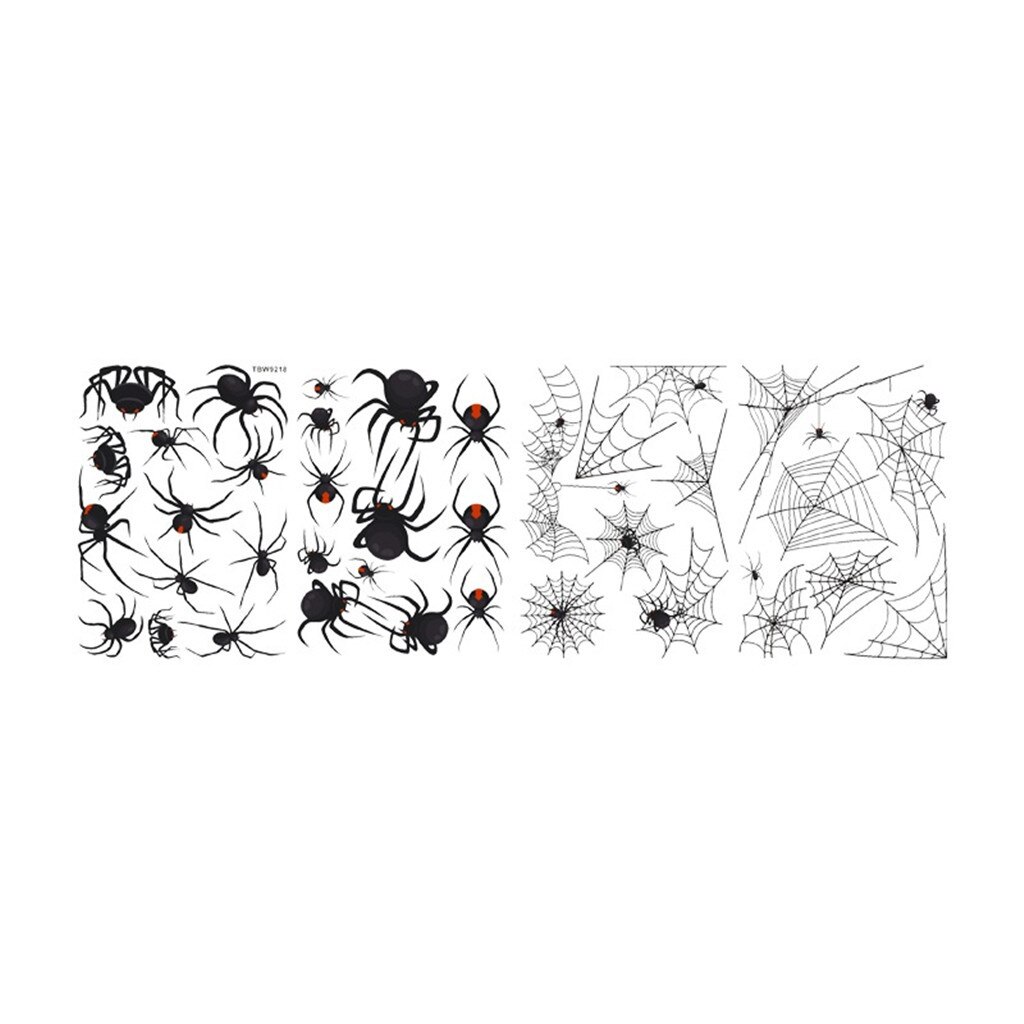 Spider Webs Halloween wall Stickers bedroom Decal Black party refrigerator window decal wall stickers party deocr#0805PJR: Default Title