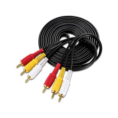 RCA Male to 3 RCA Male Composite Audio Video AV Cable Plug 3X RCA Retail &amp; 1.5M 3M 5M 10M
