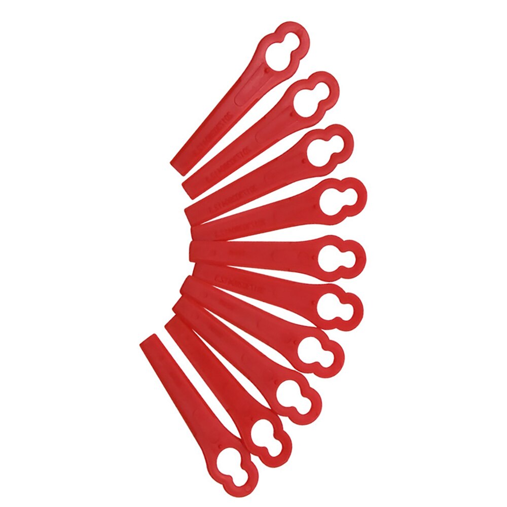 100 pièces rouge remplacer lames en plastique pendentifs Cutter pour sans fil coupe gazon débroussailleuse jardin outil accessoires