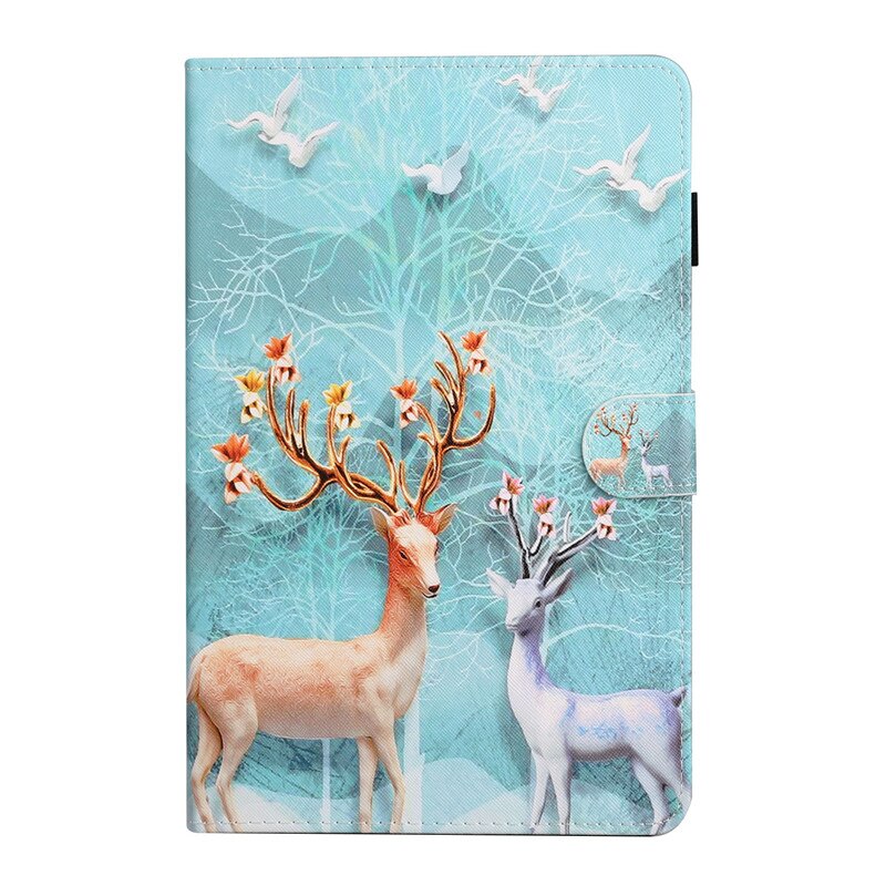 Capa para samsung galaxy tab um 10.1 SM-T510 SM-T515 bonito gato unicórnio veado tablet capa funda para samsung galaxy tab um 10 1 2019: deer