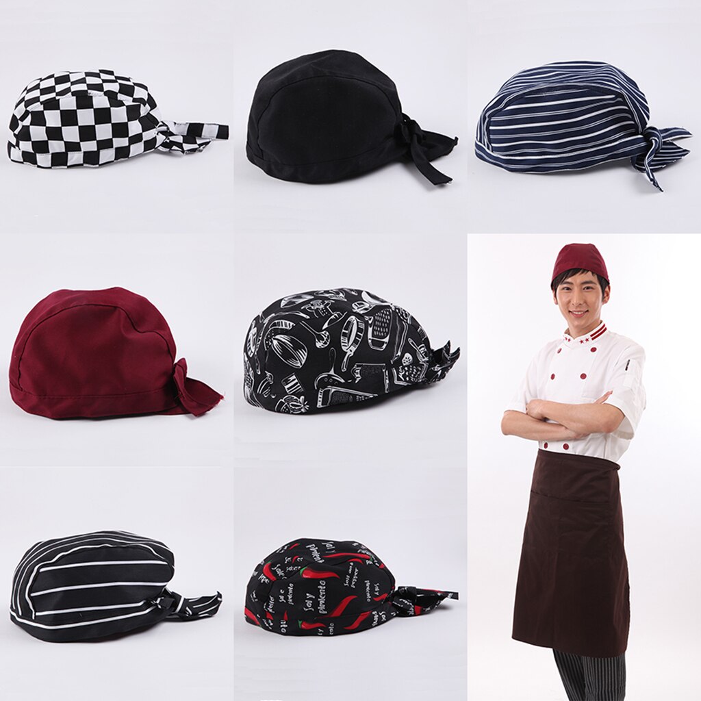 Kaufe Chef Cap Kochen Hut Atmungsaktive Elastische Beanie Food Service Haarnetz für Küche Kellnerin Bäcker zum Preis ab 5.54