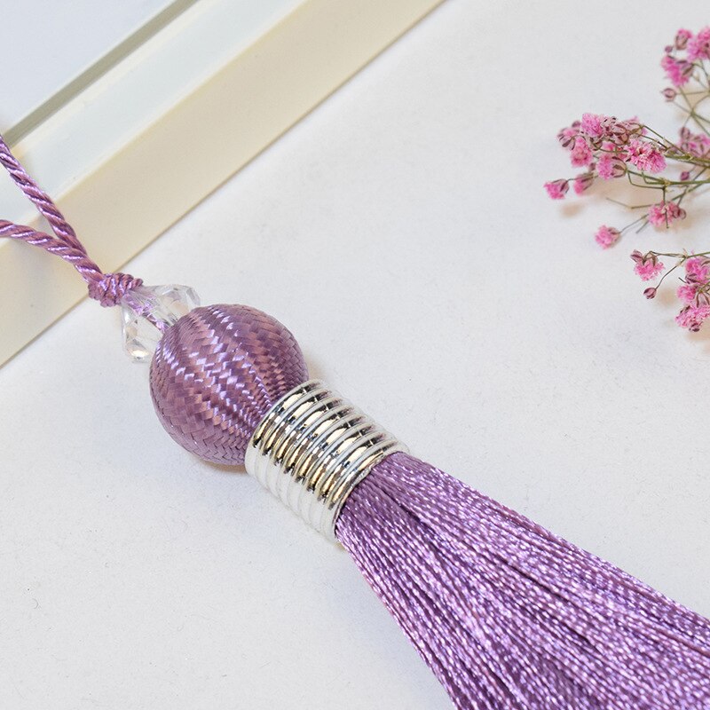 Pompon boule avec corde suspendue 10cm, 2 pièces/lot, garniture pompon à coudre en soie, décoration clé pour rideau, décoration de la maison