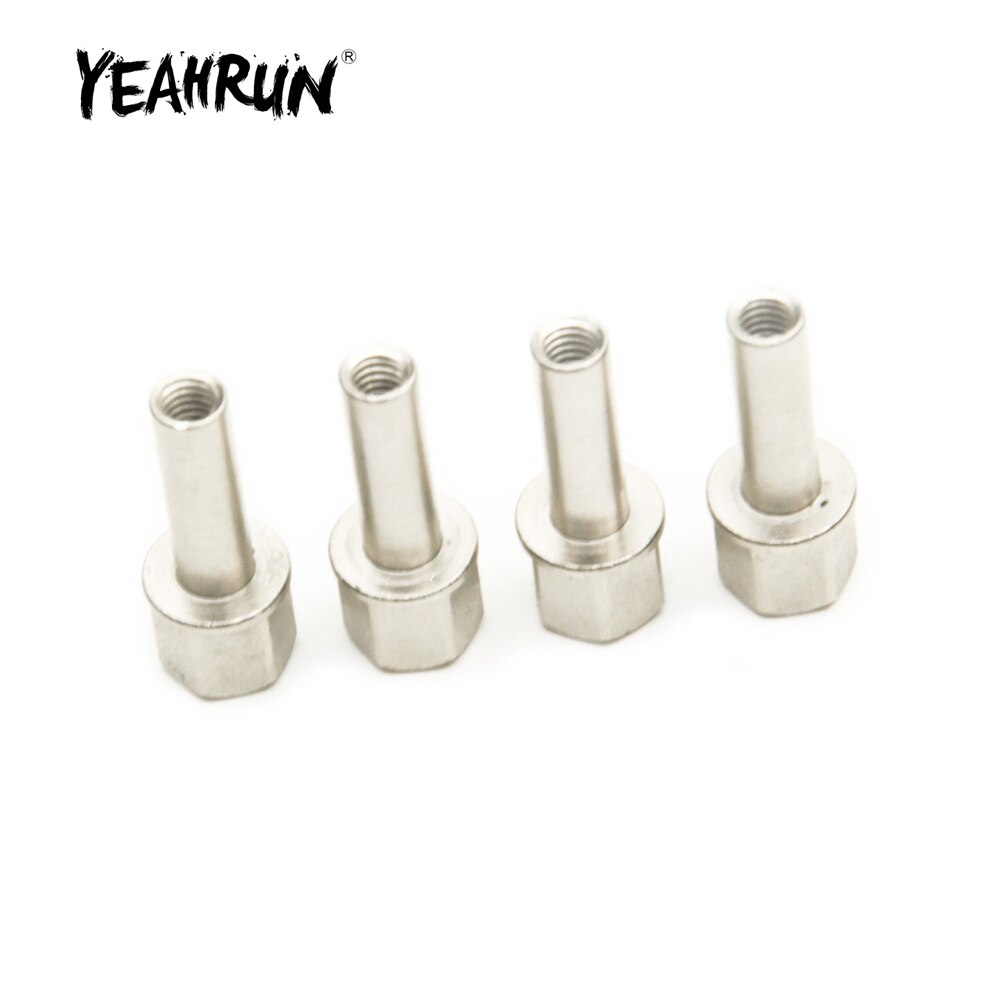 Yeahrun 4 Stks/set Metalen Moeren Voor 1/10 Rc Auto 12Mm Wiel Hub Hex Drive Adapter Extension 15Mm/20Mm/25Mm