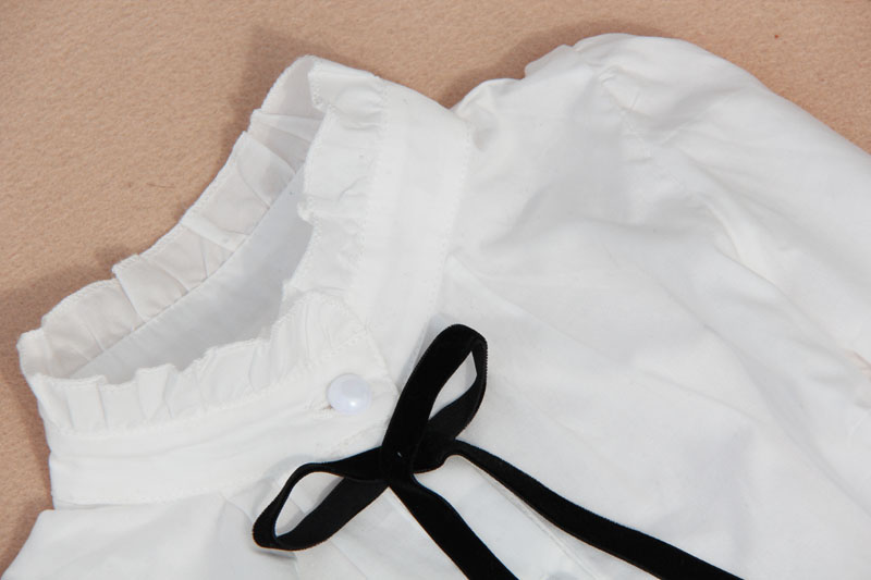 Baby Mädchen Weiß Blusen Langarm Blume Kragen Hemden Für Mädchen Schule uniformen Baumwolle Studenten Spitzen 2 4 6 8 9 10 12 14 15Y