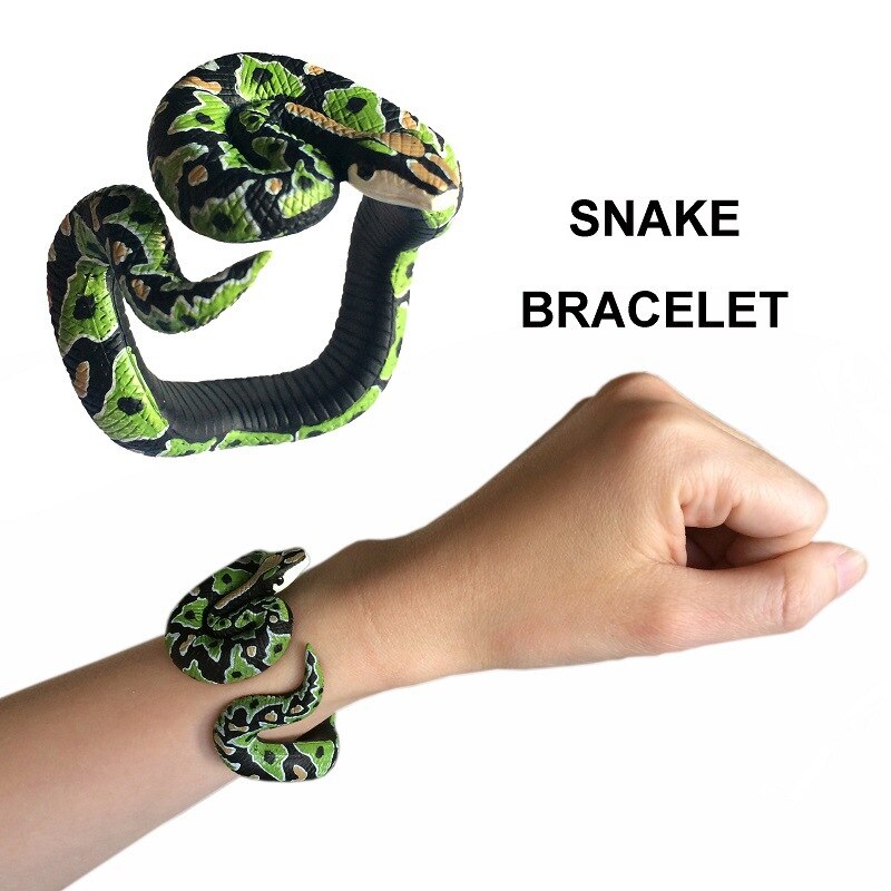 Enfants modèle Bracelet jouet modèle 7-Cool Boa Bracelet porter des décorations: Snake Bracelet Green Anaconda