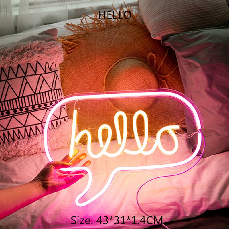 LED Neon Licht met Lampjes Sexy Teken Ijs Neon Geel Cool Licht Kerst Partij Bar Winkel Art wanddecoratie