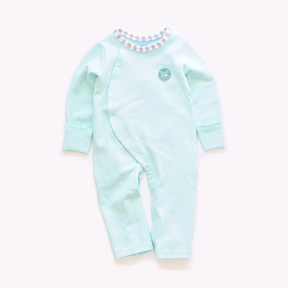 Pasgeboren Baby Dwarsliggers Met Wanten 0-12 Maanden Baby Meisjes Robe Jumpsuit Voor Pasgeboren Jongens Twee Manieren Te Dragen pyjama Gown: Light Green / 3-6 Months
