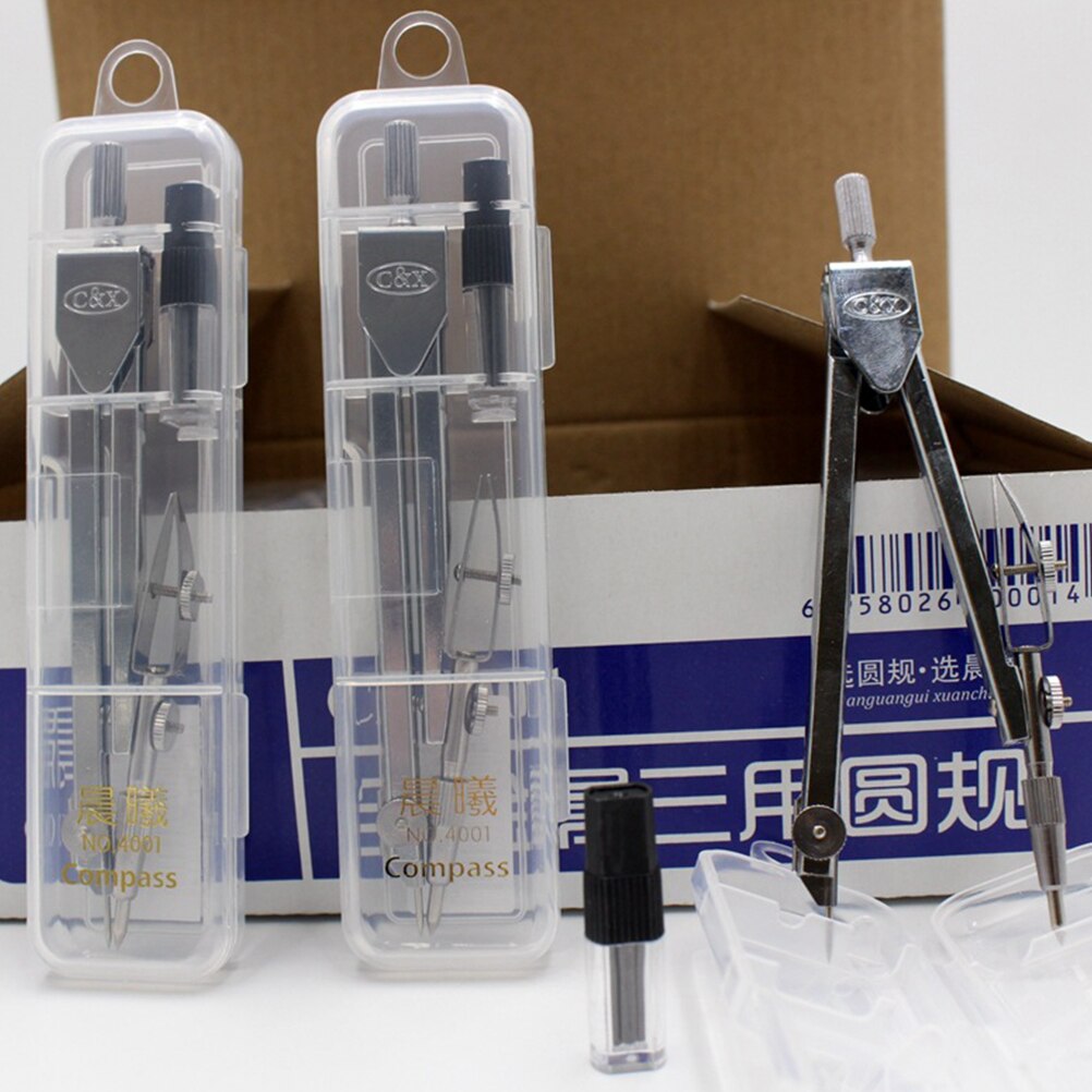 2Pcs Geometry Compasses Compasses Drafting Compasses Students Stationery