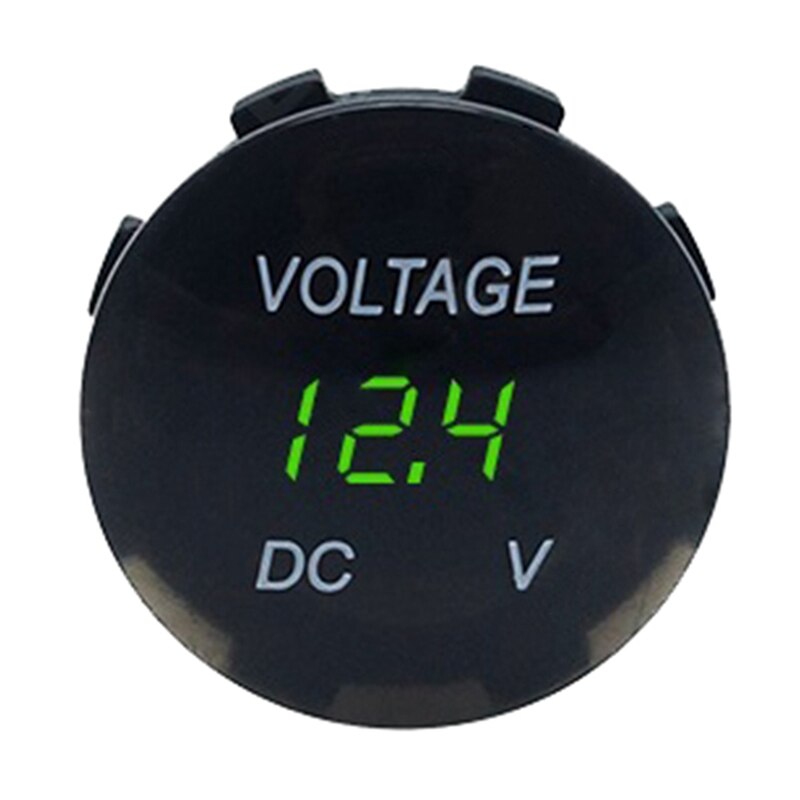 Bil voltmeter amperemeter digitalt panel tester led display apparater til bil auto motorcykel tilbehør  dc12v vandtætte: 02