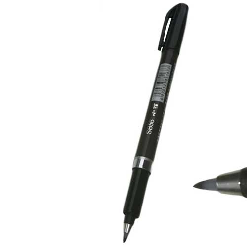Svart pensel penna kalligrafi penna markörer konst skriva kontor skolmaterial brevpapper student målning bokstäver pennor markörer: S