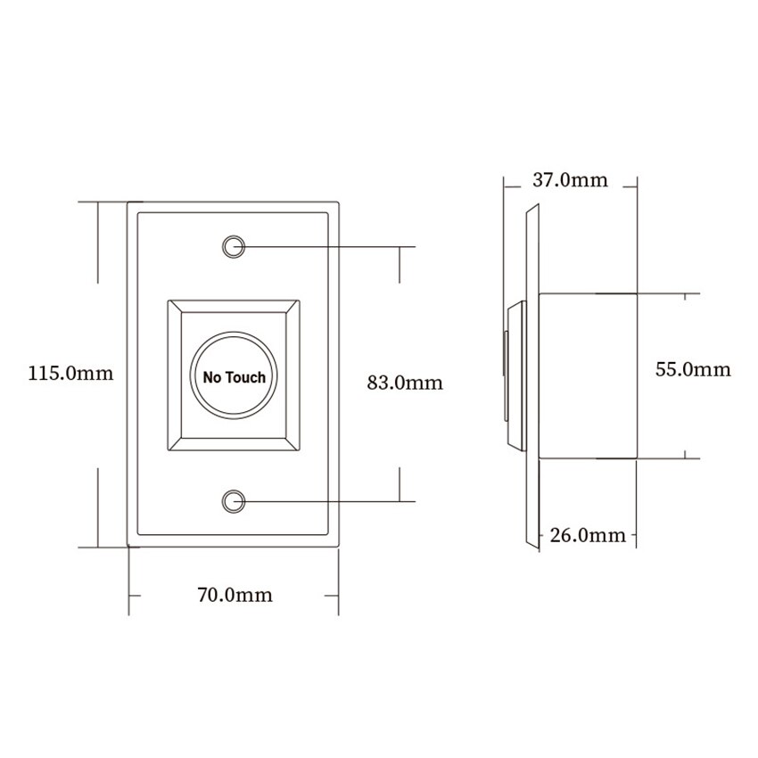 Touchless Door Access Control Release Switch IR Contactless No Touch Infrared Exit Button Infrared Sensor Switch