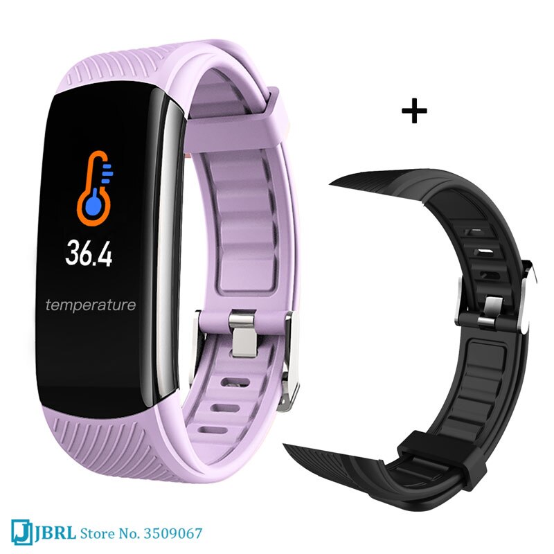 Digitale temperatuurhorloge, kinderhorloges, babyhorloge met bluetooth, digitaal horloge, meisjeshorloge, jongenshorloge, fitnessklok, kinderhart, android, ios: Paars toevoegen stap