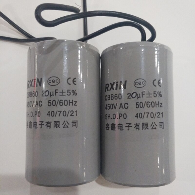 Original imported electronic capacitor RXIN CBB60 3uF 4uf5uf 6UF 10uF 12uf 15uf16uf450vac electrolytic power pww