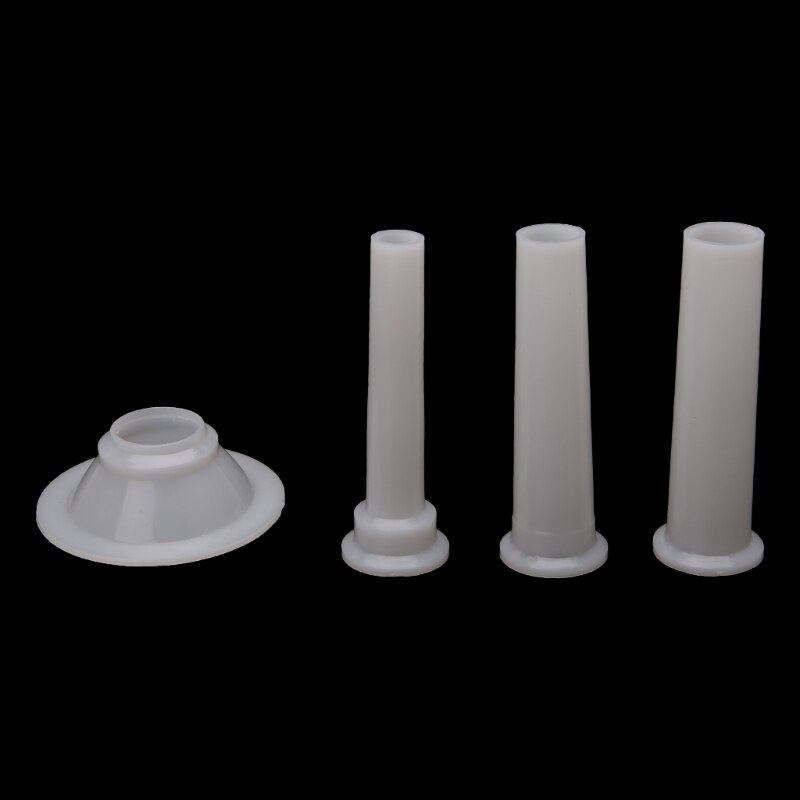4PC Meat Grinder Sausage Stuffer Filling Tubes Funnels Nozzles Spare Parts Plastic Sausage Filling Stuffing Tube