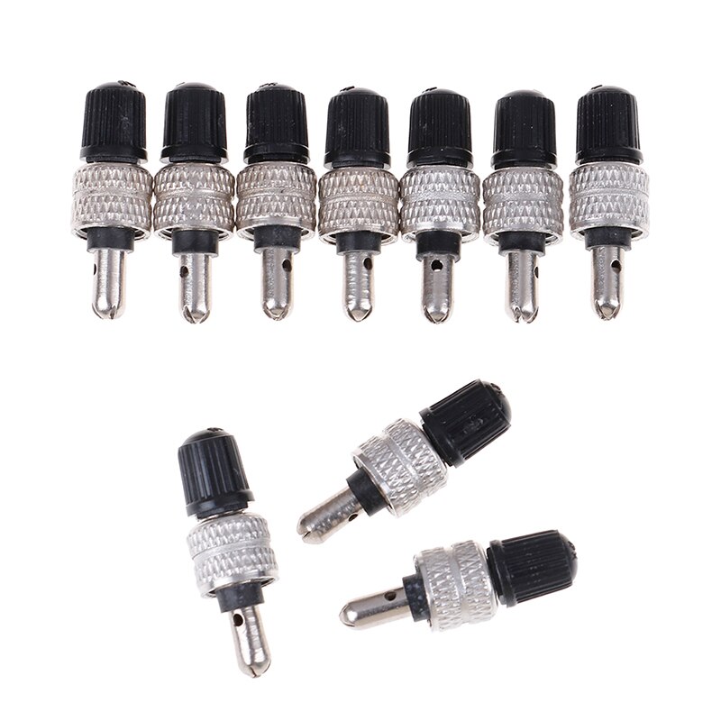 10Pcs Ottone Nichelato Ruota di Bicicletta del Centro di Valvola del Pneumatico con la Protezione Della Bicicletta Valvola Schrader Ultralight In Lega di Zinco MTB Mountain strada