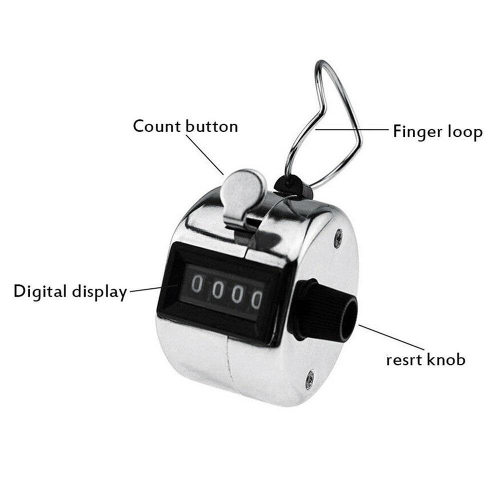 Mini Digital Hand Tally Counter 4 Digit Number Manual Hand Held Tally Counter Manual Counting Golf Clicker 0-9999