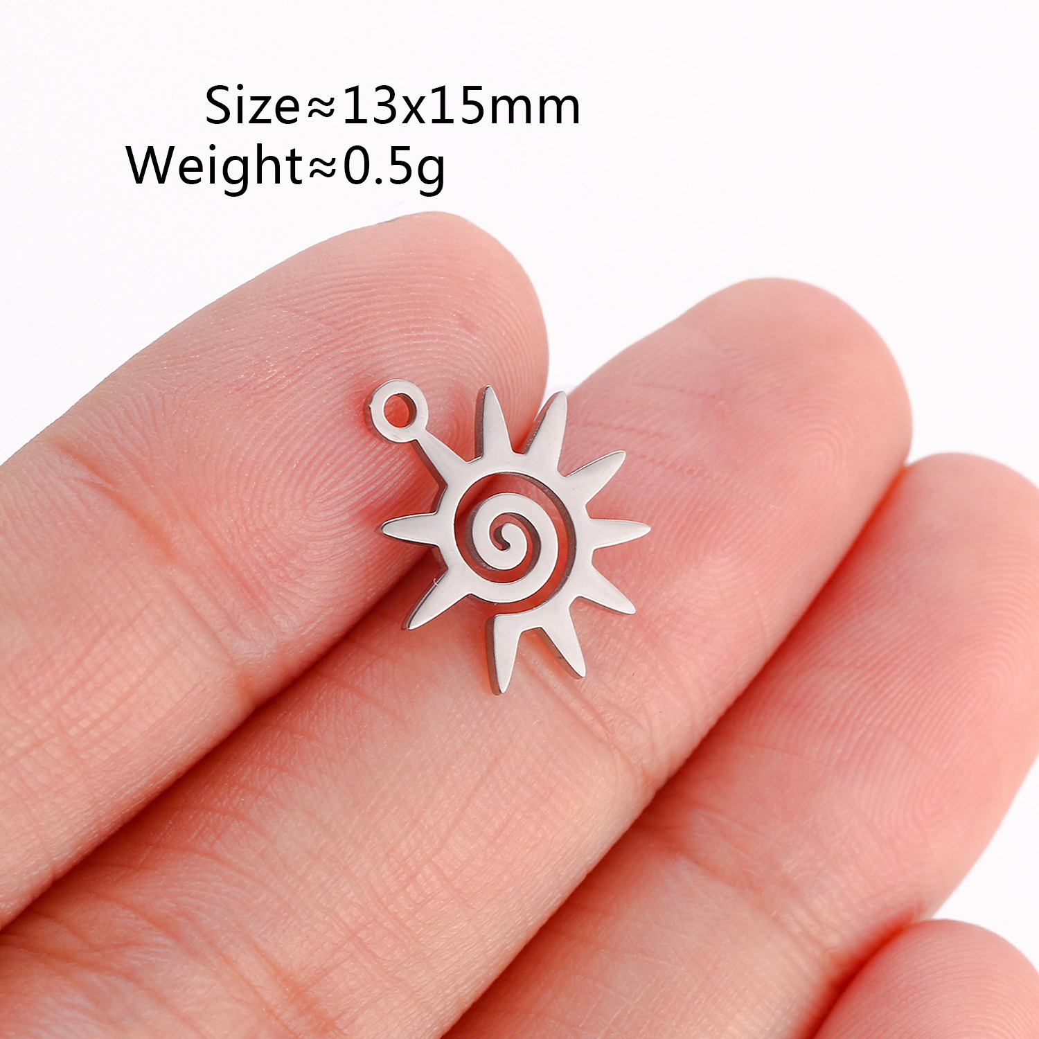 Breloques lune, soleil et étoile en acier inoxydable, 5 pièces, accessoires de fabrication de bijoux, fournitures, collier, Bracelet, pendentifs célestes, résultats: PLAQUÉ ARGENT