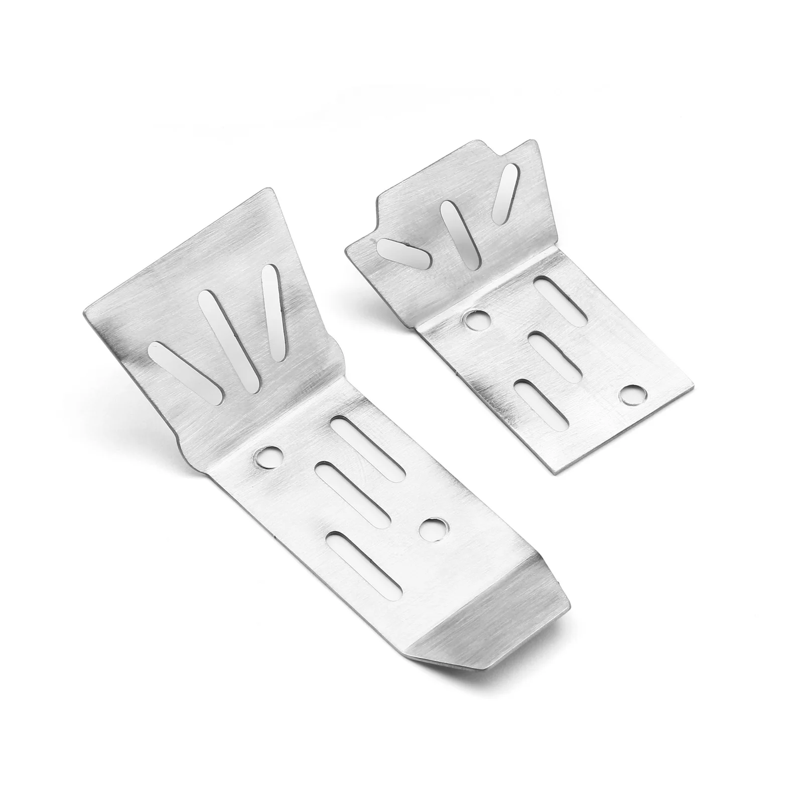 2 Stück Edelstahl vorne und hinten Chassis Rüstungsschutz für Arrma 1/18 Granit Grom RC Auto Upgrade Teile Zubehör