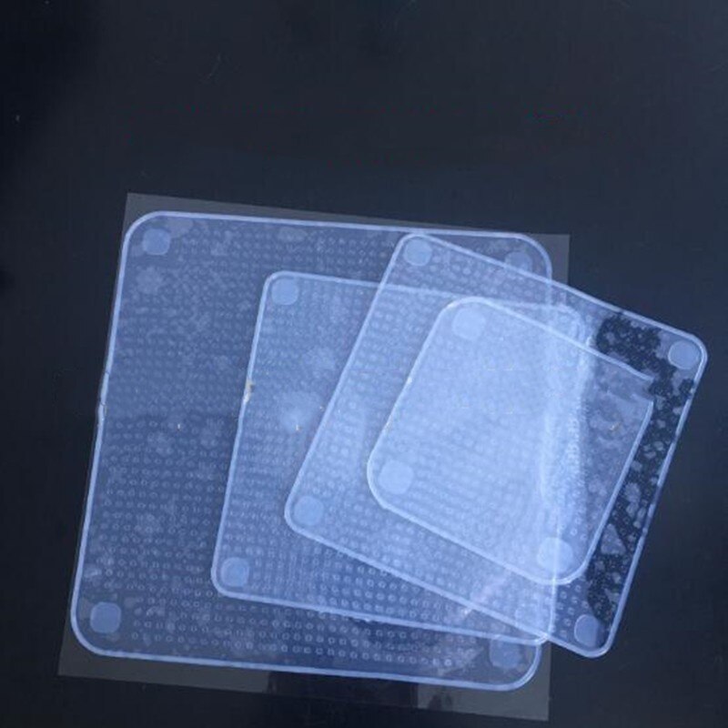 3Pcs Silicone Stretch Lids Cover Universal Reusable Fresh Keeping Silicone Food Saver Pot Dish Bowl Kitchen Accessories 3 Sizes: 4PCS White