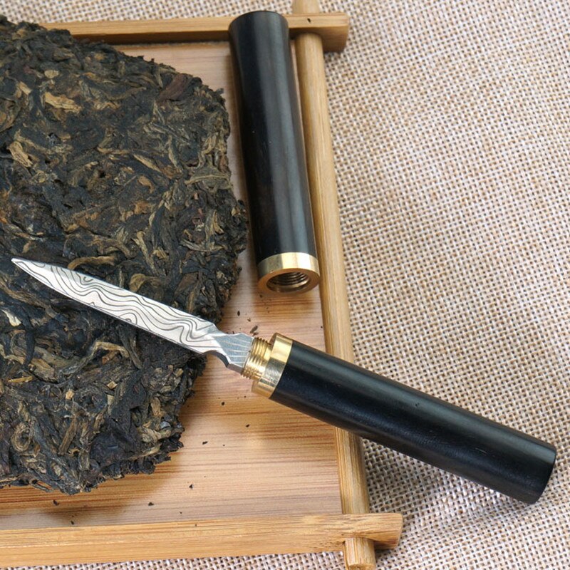 Stainless Steel Tea Knife Needle Pick With Wood Handle Puer Tea Tools Cone Needle Breaking Prying Tea Brick Tool