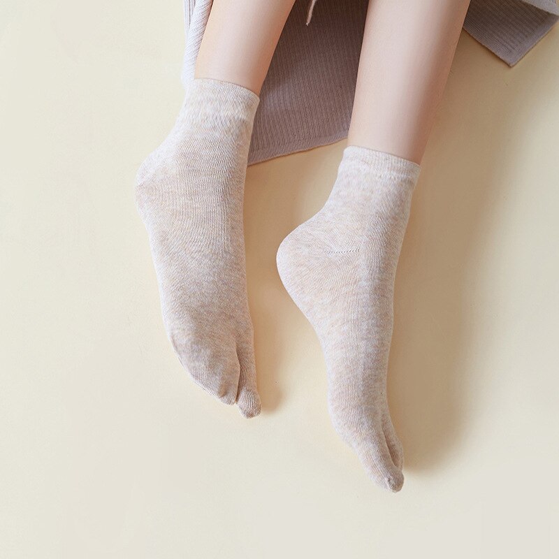 Calzini Tabi in cotone calzini infradito a dovuto punte calzini zoccoli da uomo per donna calzini per calzini a dovuto dita ortopedici giapponesi alluce valgo: EU 34-39 / beige