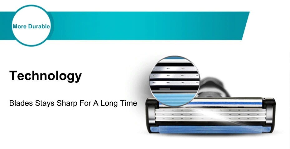 Grade Aaa + Brand Mannen Gezicht Scheren Scheermesjes Scheermesjes Voor Mannen 3 Lagen Scheren Blade Cassette