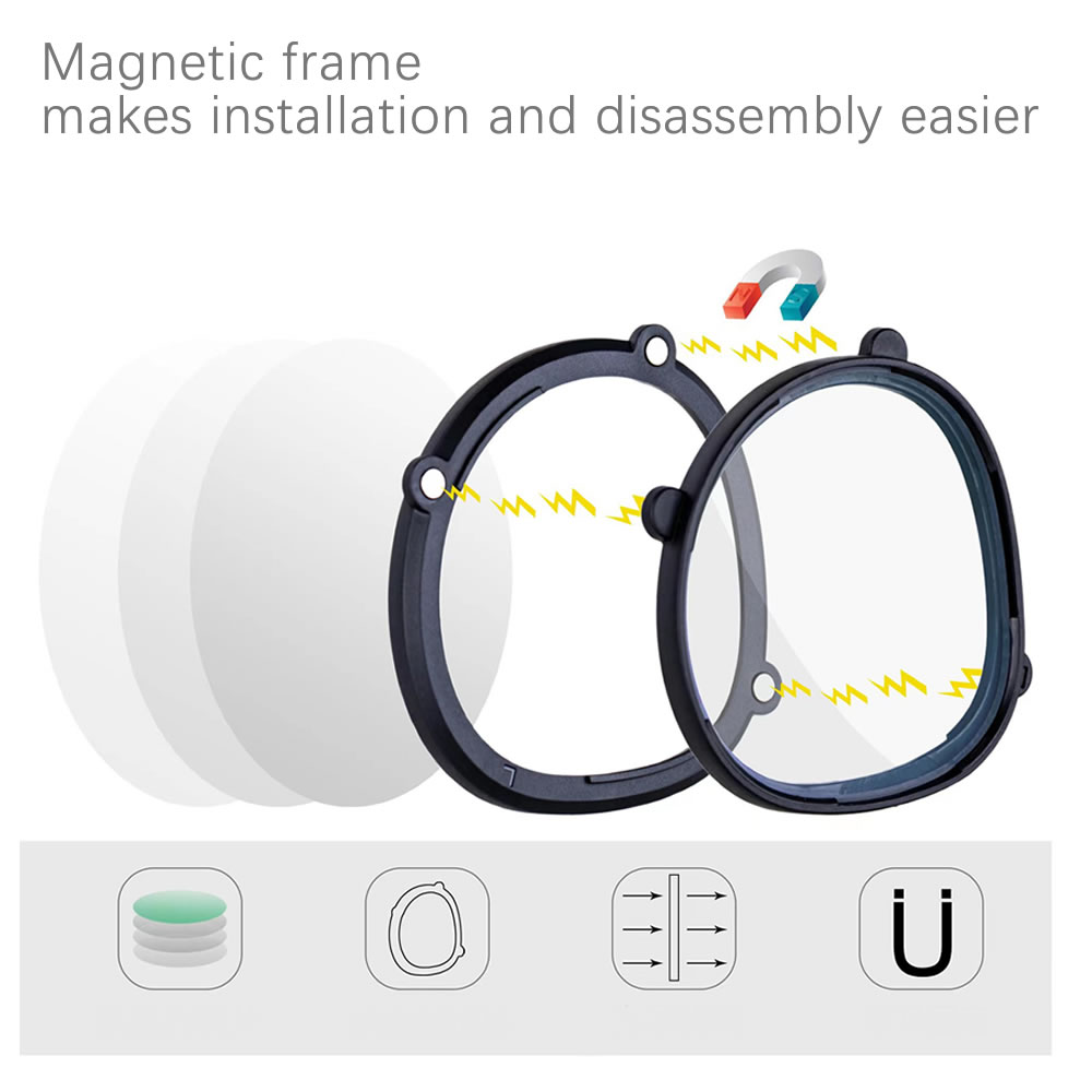 For Oculus Quest 2 Quest 3S Myopia Lens Magnetic Eyeglass Anti Blue Light Glasses Disassemble Protection VR Prescription Lenses