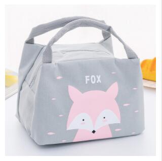 Cartoon Cute Lunch Bag For Women Girl Kids Children Thermal Insulated Lunch Box Tote Food Picnic Bag Milk Bottle Pouch /WS: fox
