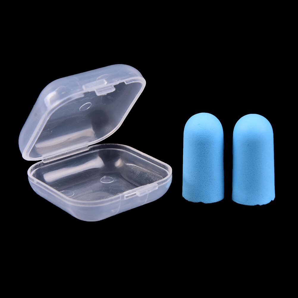 2PCS/1Pair Box-packed Comfort Earplugs Noise Reduction Silicone Soft Ear Plugs Swimming Silicone Earplugs Protective For Sleep: A blue