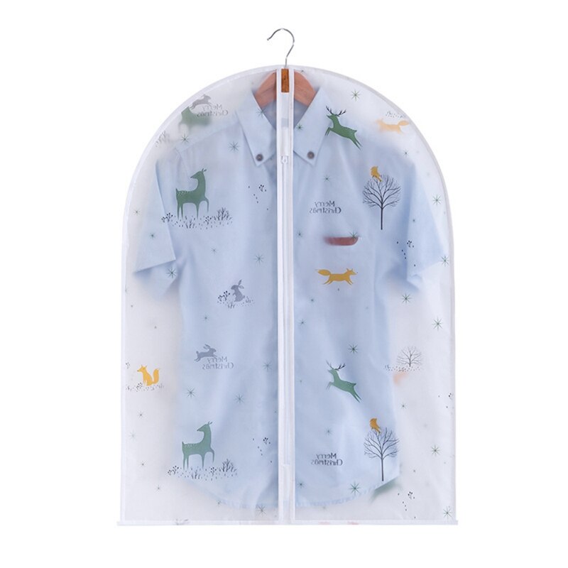Cute Pattern Transparent Wardrobe Coat Storage Hanging Bag Clothes Dust Cover Hanging Bag Clear Garment Suit Dress Protect Cover