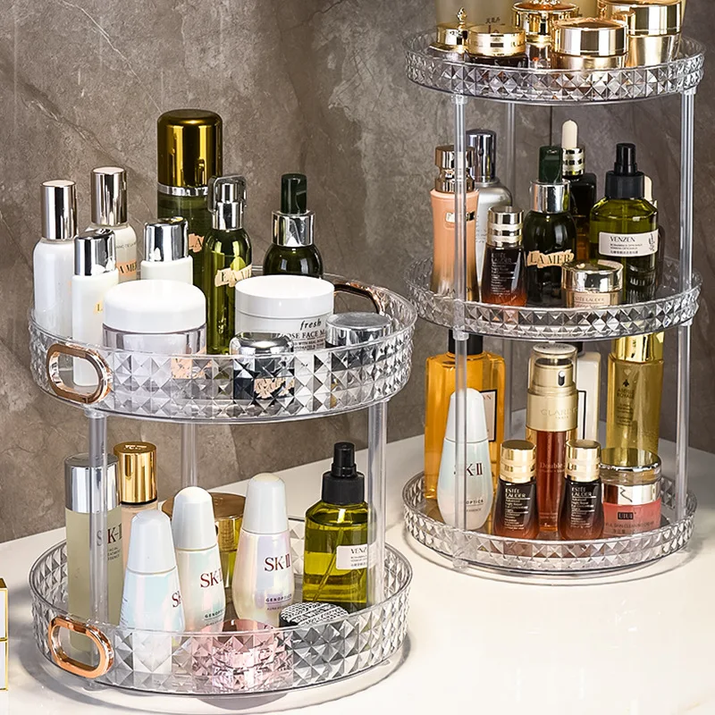 Tablett Regal Luxus Schmink tisch Kosmetik rotierende Lagerbier Regal Kasten Schlecht Schreibtisch Regal Parfüm Hautpflege Produkt Regal