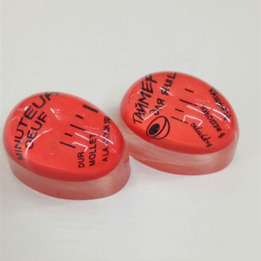 1pcs Egg Perfect Color Changing Timer Yummy Soft Hard Boiled Eggs Cooking Kitchen Eco-Friendly Resin Egg Timer Red timer tools