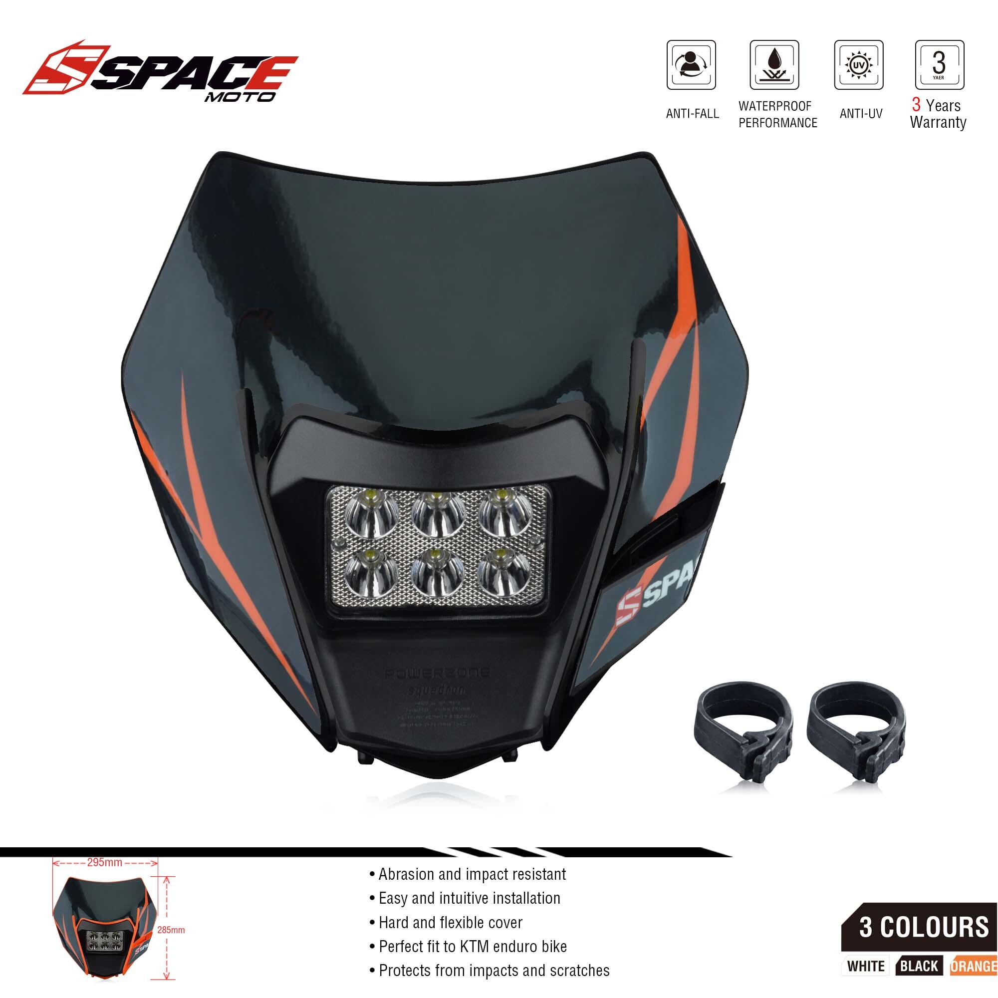 Motorrad LED Scheinwerfer Vorne Lampe Maske Beleuchtung Scheinwerfer Für KTM SXF EXC XCF XCW SMR 125 250 350 450 500 530 sechs Schild MX Enduro