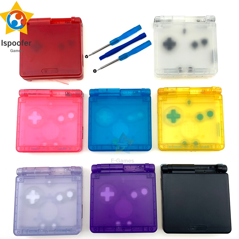 Transparent étui de protection pour Nintendo Gameboy avance GBA SP Consoles de jeu protection PC couverture pièces de réparation accessoires