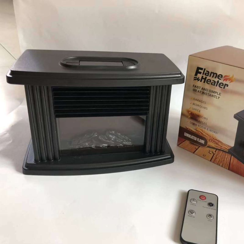 1000w elektrisk flammevarmer pejs luftvarme rum vintervarmer blæser radiator husstand eu stik