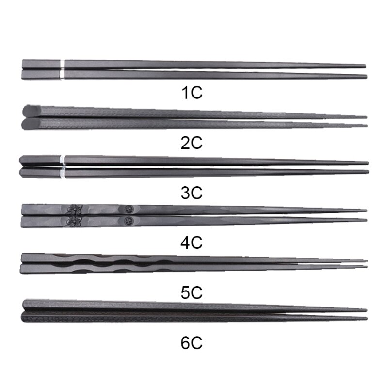 Palillos de Sushi de doble punta de acero inoxidable, estilo japonés, para el hogar, 1 par