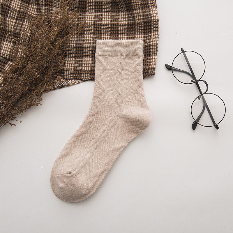 3 par/partia bawełna podstawa projekt styl japońnarty kobieta dziewczyny oddychające skarpety moda damskie skarpety klasyczne wzornictwo skarpety: 1pairs a