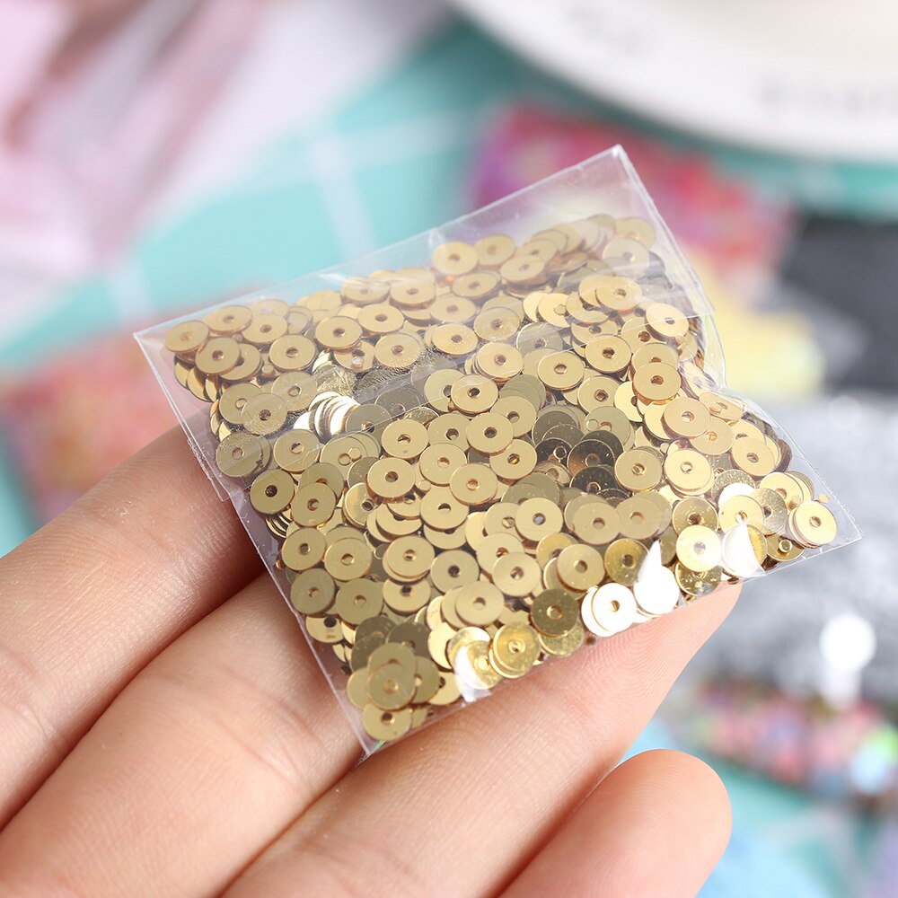 1000 stuks/zak 4mm veelkleurige losse plastic pailletten voor thuisfeesten, bruiloftsdecoratie, facetkralenversiering, doe-het-zelf naaiaccessoires