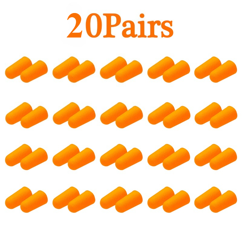 10/20/50 paar geräuschdämpfende ohrstöpsel für arbeit, studium, schlaf, reisen und flugreisen – weiche schaumstoff-ohrstöpsel zur lärmreduzierung, separat verpackt: Gelb